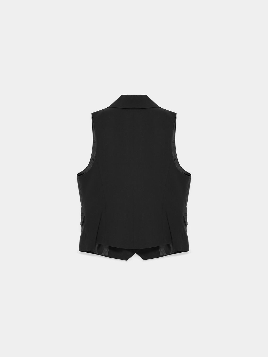 Double-Breasted Tailored Vest — Black