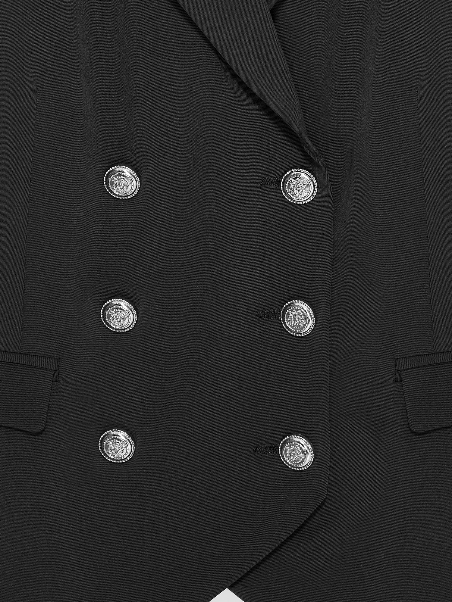 Double-Breasted Tailored Vest — Black