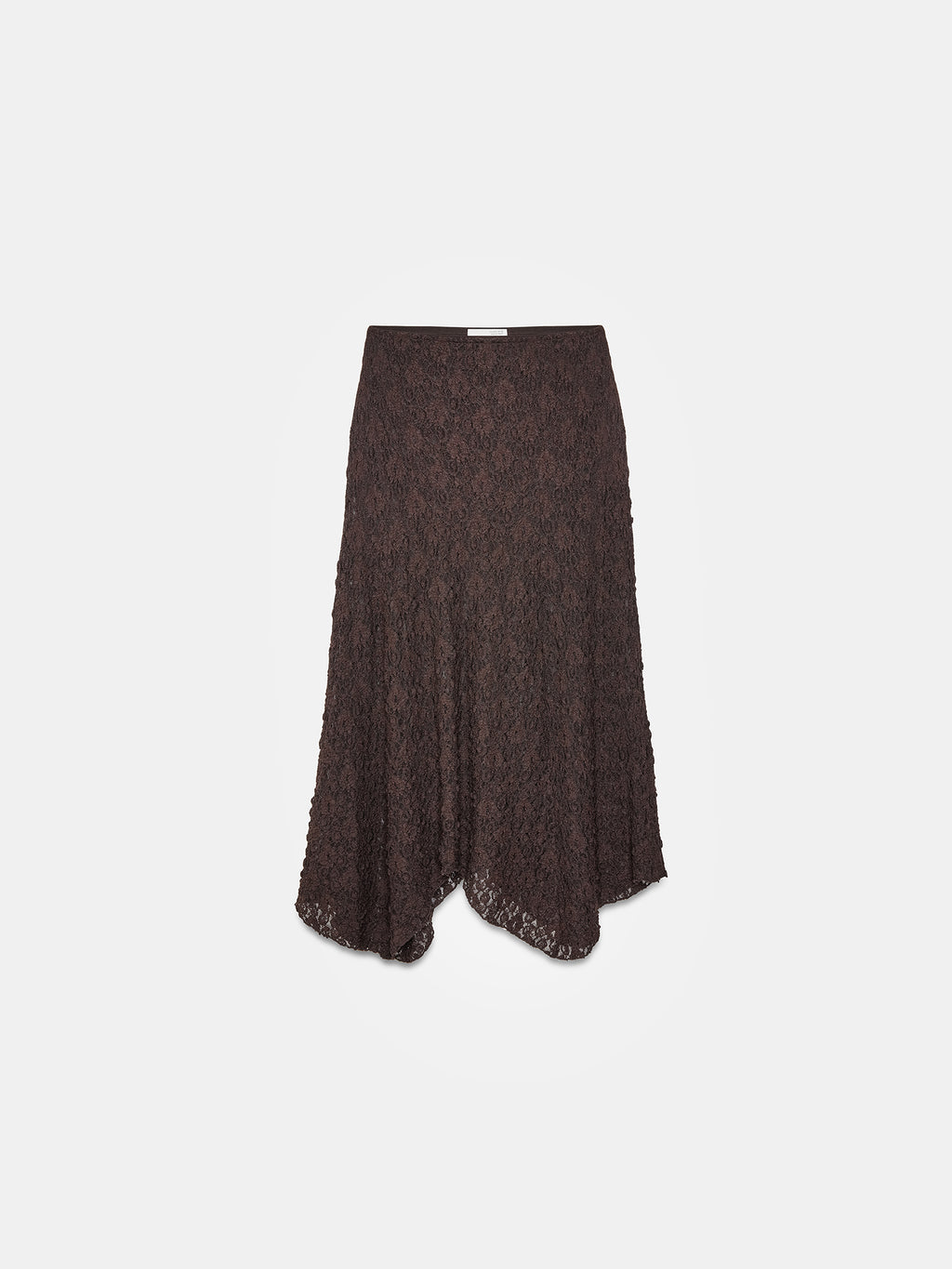 Allover Lace Midi Skirt — Espresso