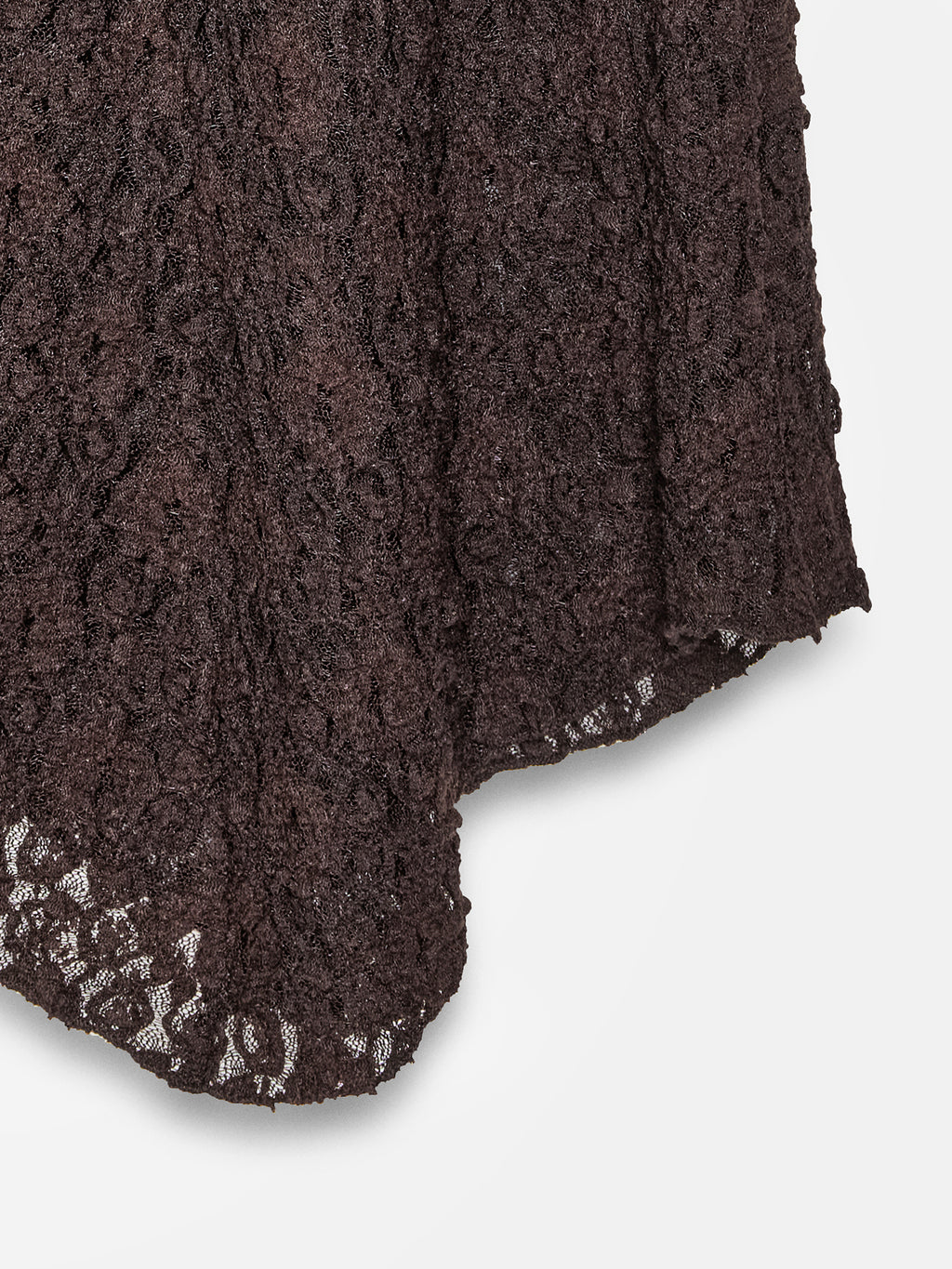 Allover Lace Midi Skirt — Espresso