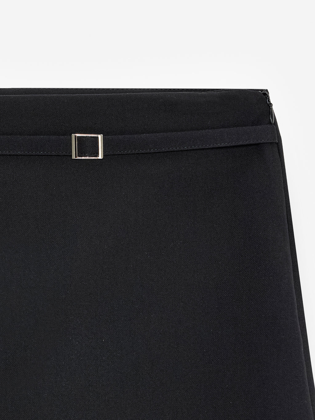 Buckle-Detail Mini Skort — Black