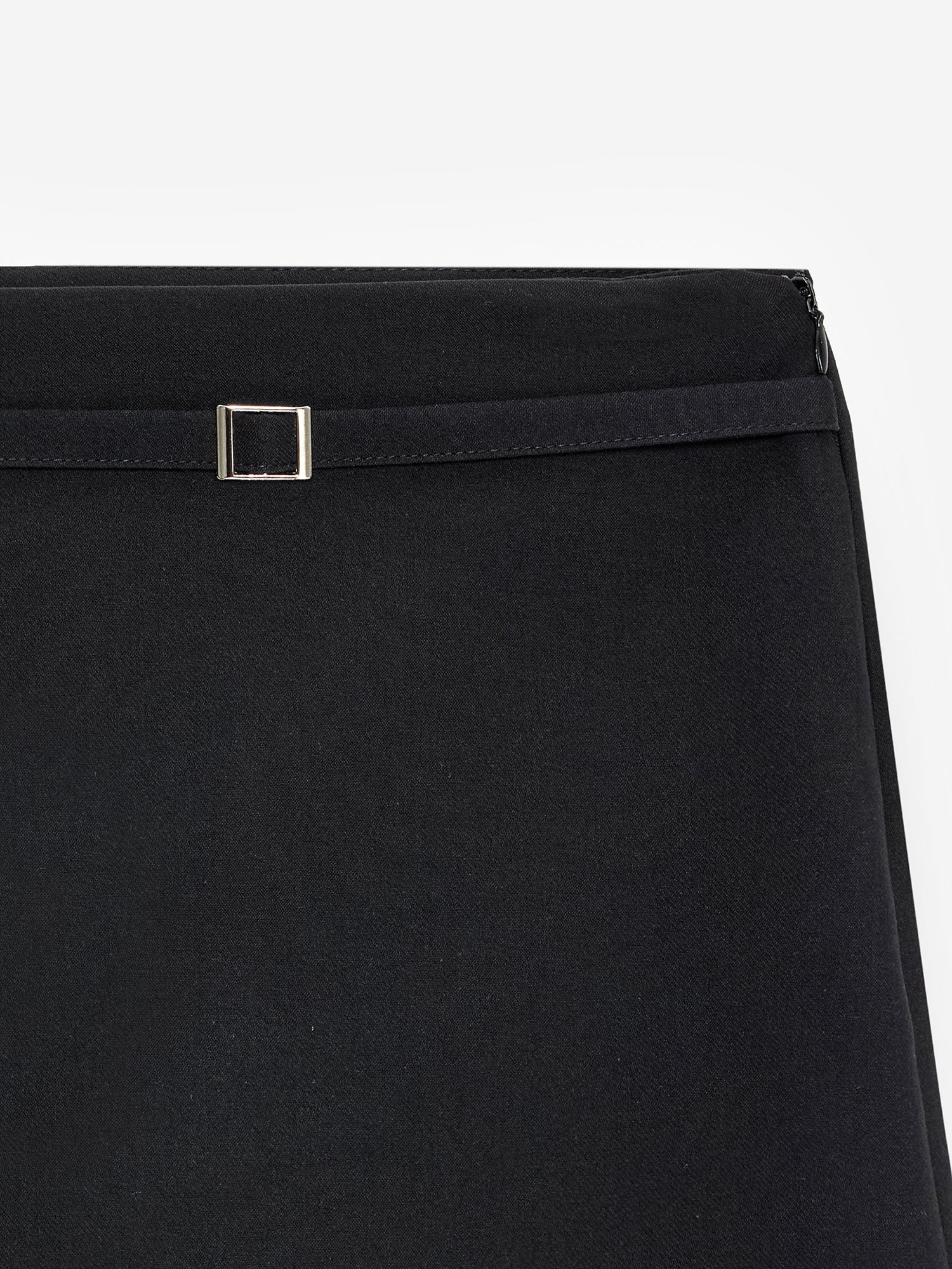 Buckle-Detail Mini Skort — Black